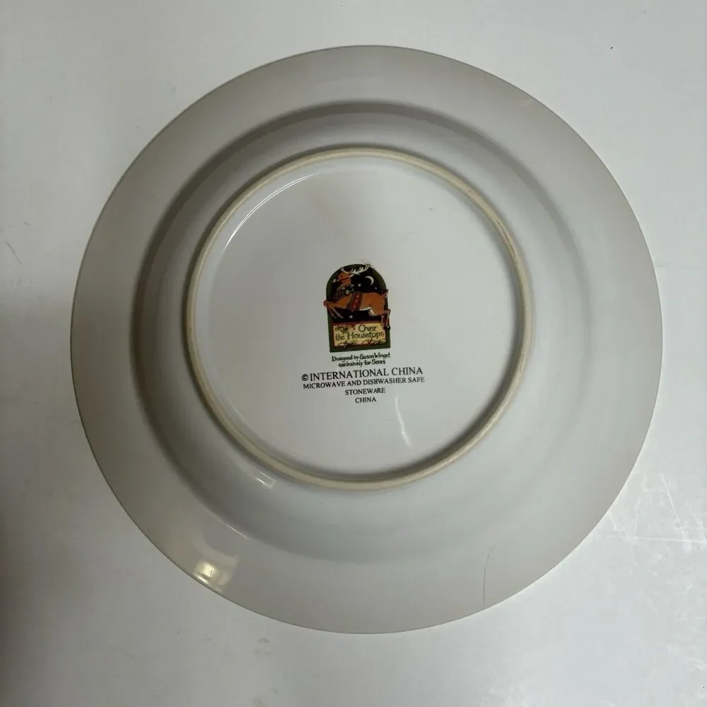 International China Susan Winget Over the Housetops Soup Bowls 9.25” Set Of 4